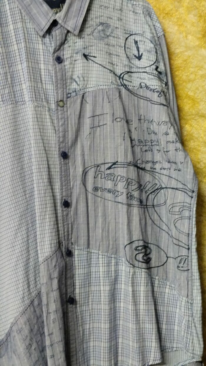 Chemise homme Desigual taille XL, gris, Friperie – Image 8