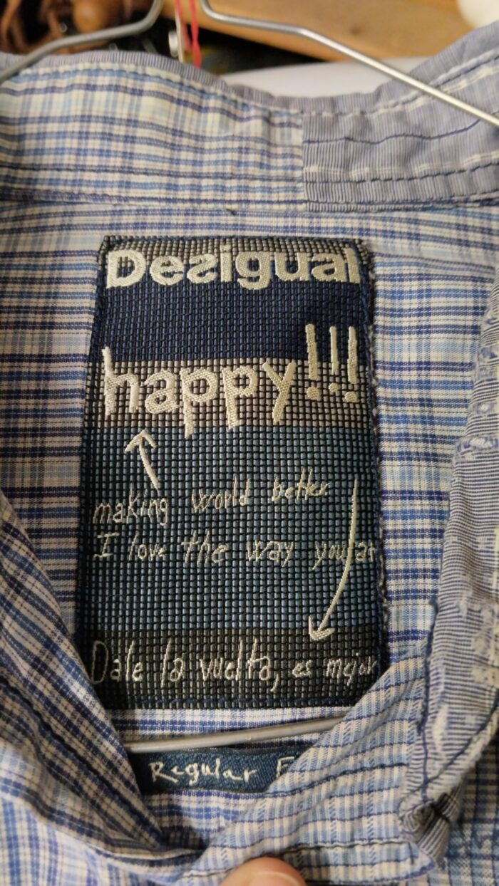 Chemise homme Desigual taille XL, gris, Friperie – Image 5