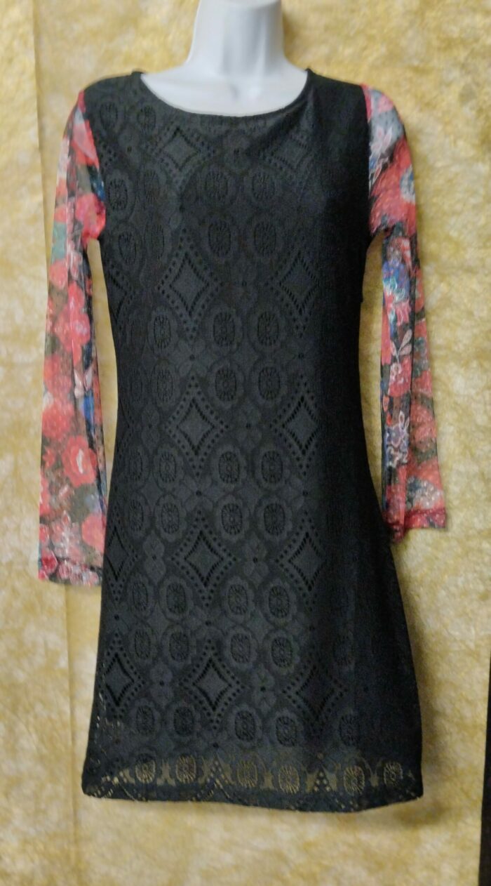 Robe femme Desigual taille 36, motifs fleurs et dentelle – Image 5