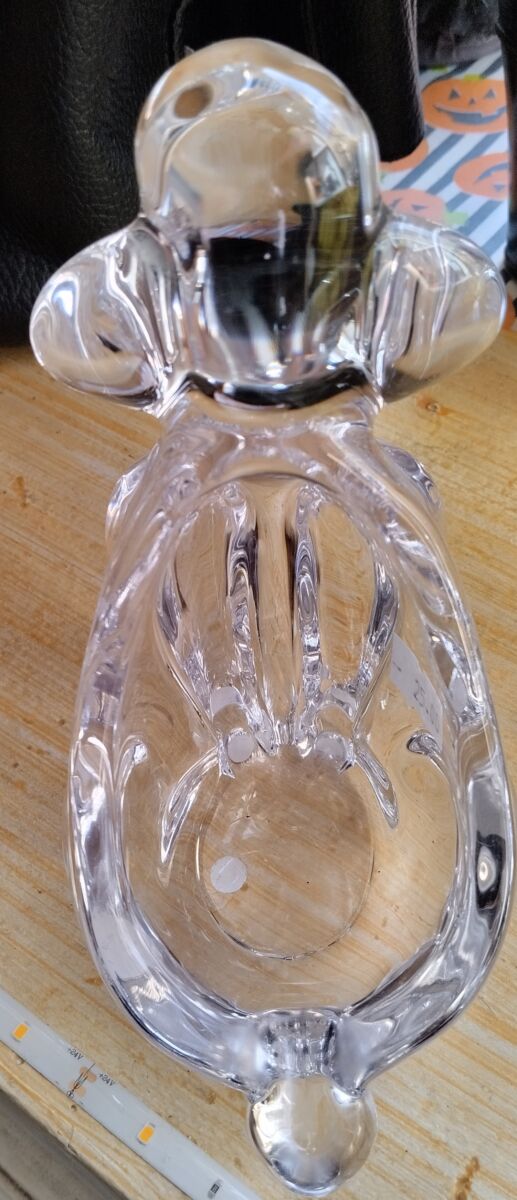 CENDRIER VIDE POCHE EN CRISTAL DE VANNES MOTIF CHIEN Art déco – Image 4