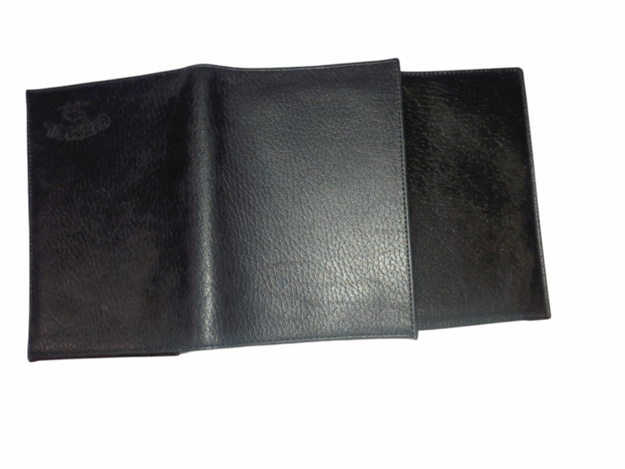 Ensemble portefeuille et porte-chéquier en cuir Camel – Image 3