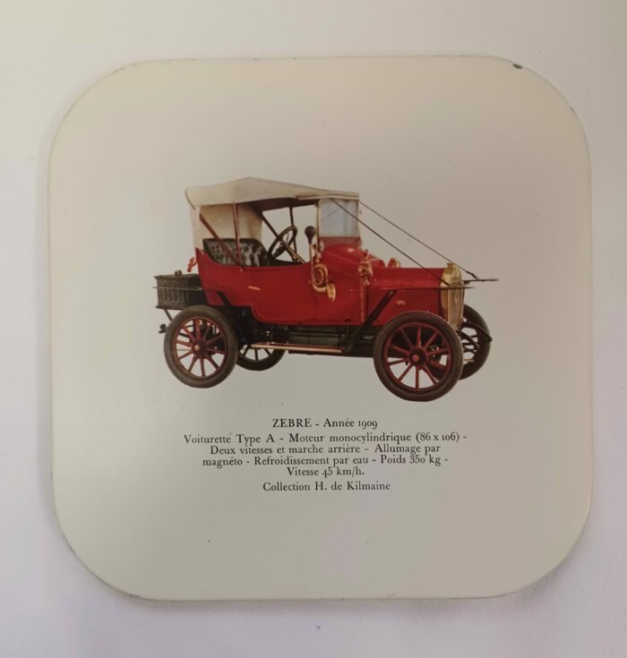 Dessous de plat vintage voiture ancienne Zèbre