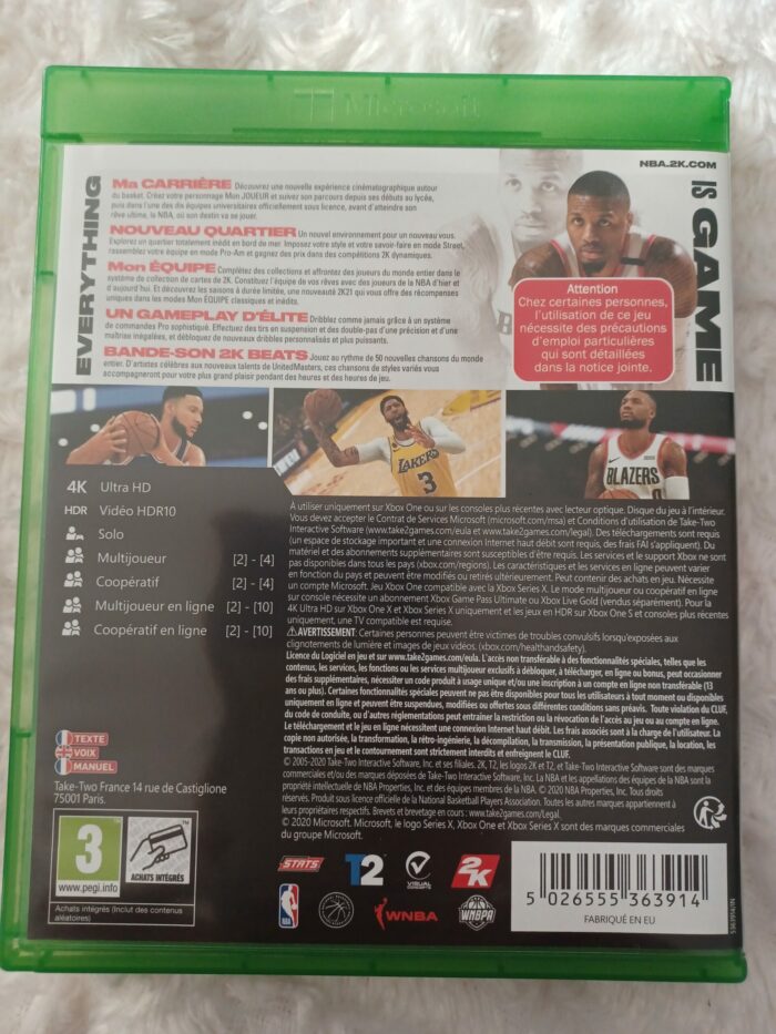 Jeu de console XBOX one NBA2K21 Basket occasion – Image 2