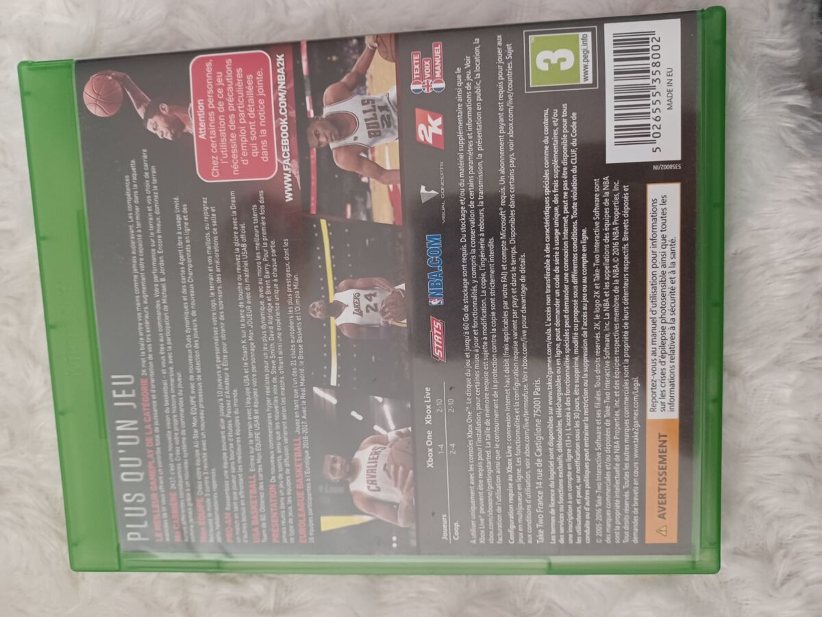 Jeu de console XBOX one NBA2K17 Basket occasion – Image 2