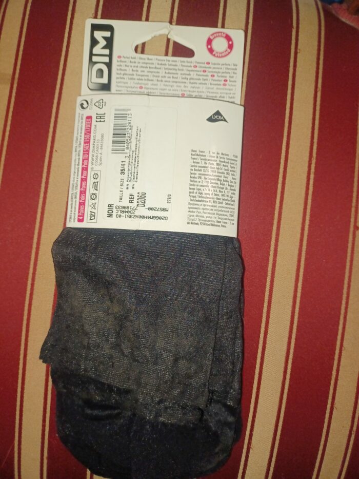 Mi-bas 3+1 gratuit Dim Sublim voile brillant 15D fini satiné Lycra taille 35/41, noir – Image 2