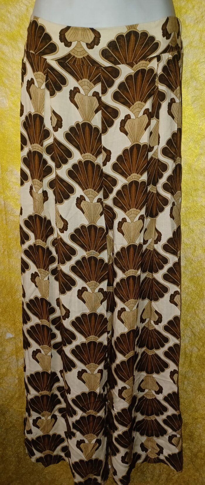 Pantalon fluide à motifs jambes larges Margueritta taille unique