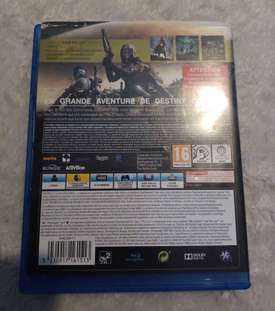 PlayStation 4 Destiny : Le Roi Des Corrompus - Legendary Edition PS4 d'occasion – Image 2