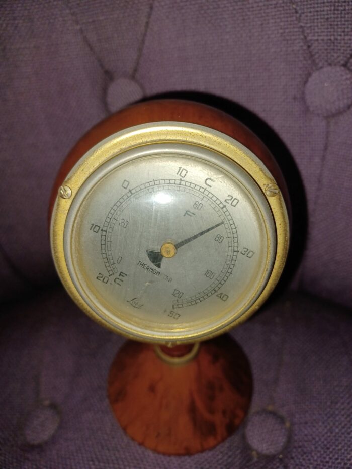 Thermomètre vintage en Bakélite et laiton des années 1930/1940 signé Lord – Image 2