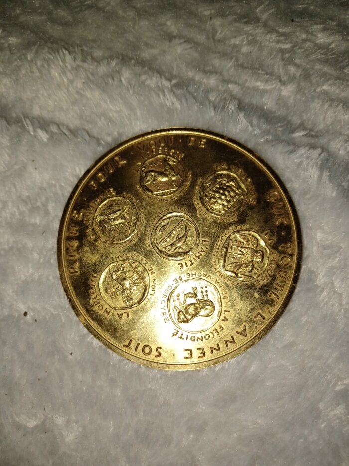 Médaille de Voeux de la Monnaie de Paris 1969 en bronze – Image 2