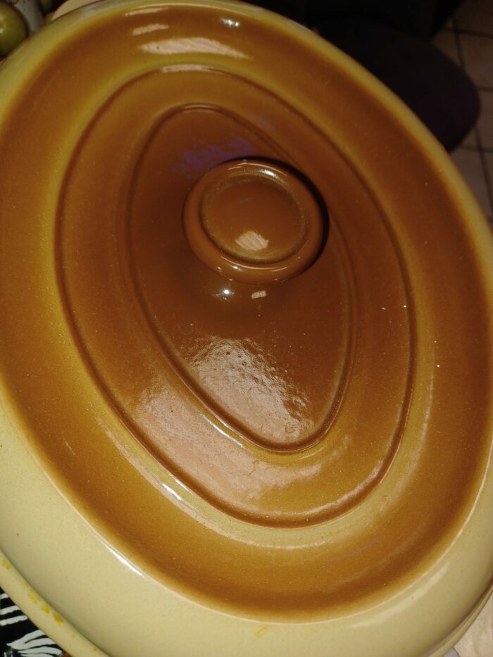 Cocotte Ovale FONTIGNAC N°29 en Fonte Émaillée marron/ beige Made in France – Image 4