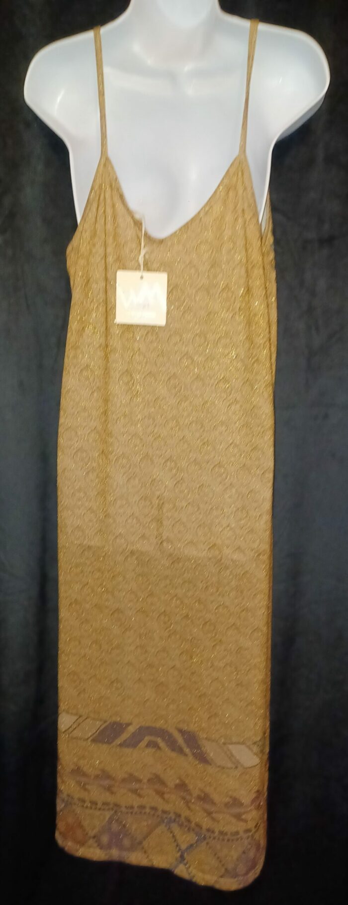 Robe longue femme à bretelles de la marque Valeria moda taille unique, neuf avec étiquette – Image 2
