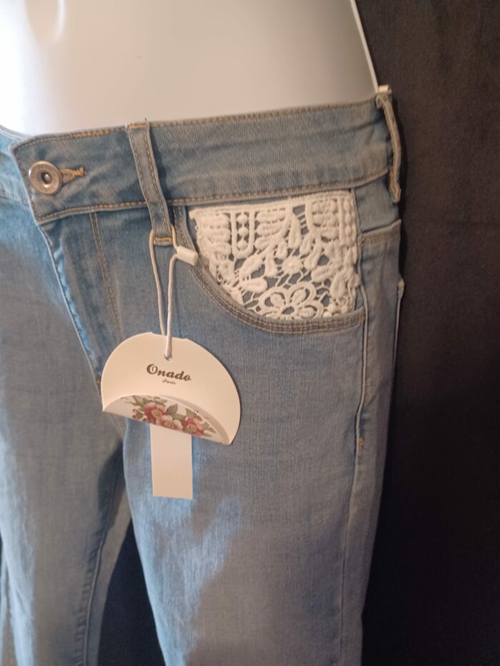 Pantacourt femme avec dentelle femme Onado Paris taille 36/ S, neuf – Image 3