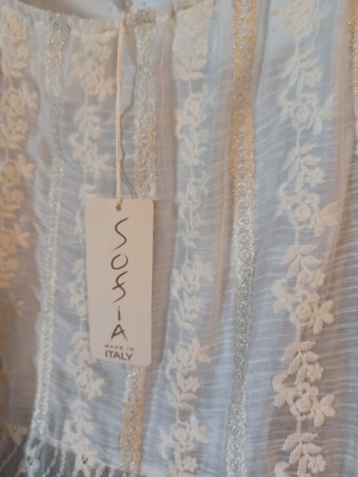 Tunique/blouse en dentelle femme Sofia taille unique, beige et écru neuf – Image 6