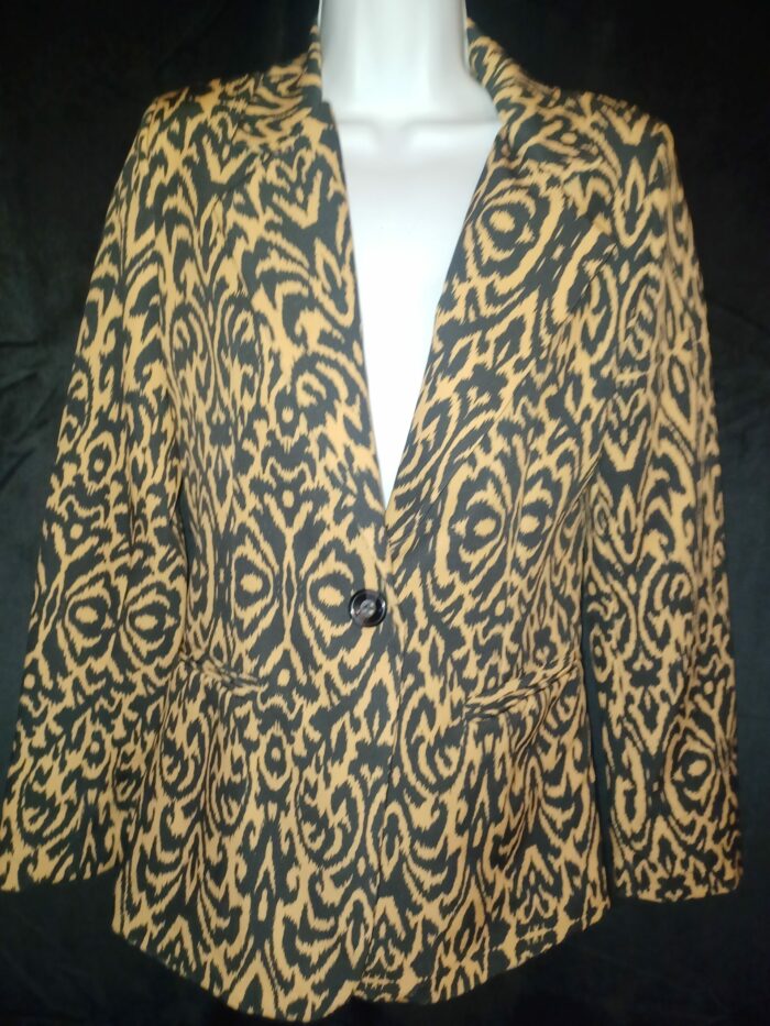 Blazer/ veste femme Miss Stephy taille M, beige et noir, neuf avec étiquette
