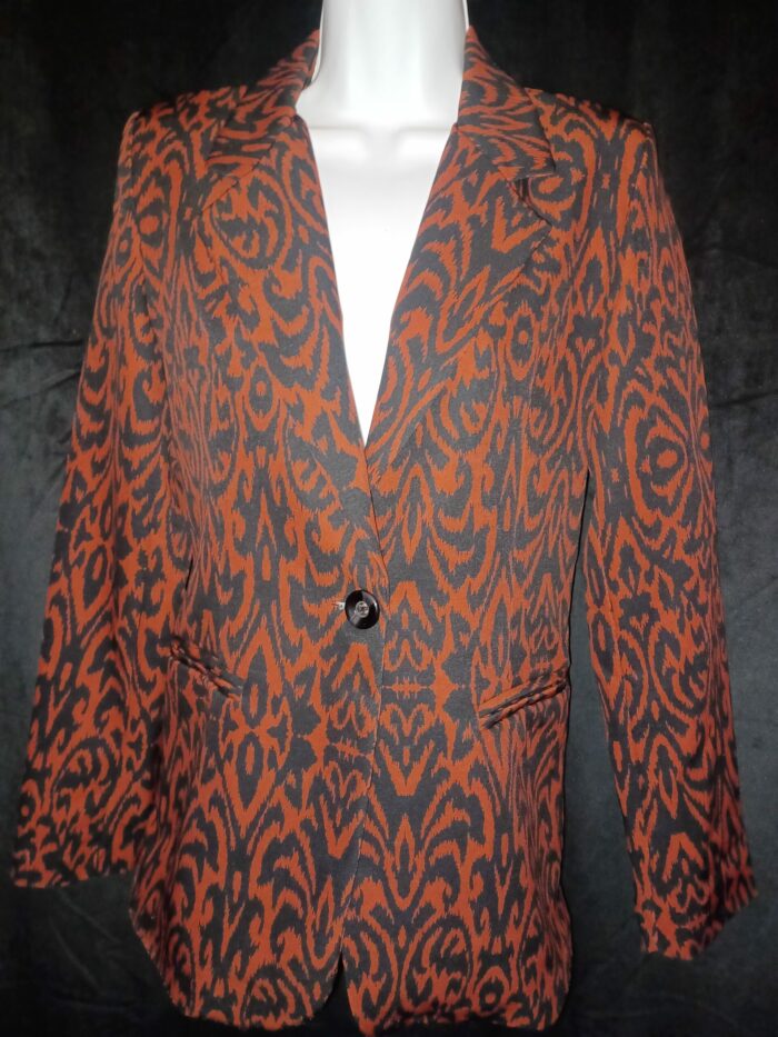 Blazer/ veste femme Miss Stephy, made in Italy taille M, rouge et noir, neuf sans étiquette