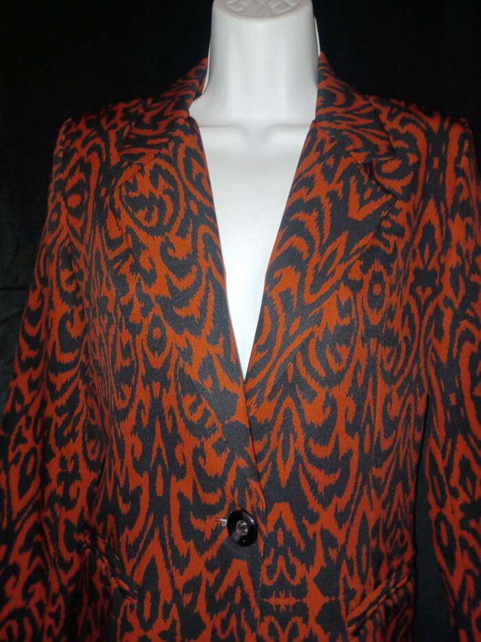 Blazer/ veste femme Miss Stephy, made in Italy taille M, rouge et noir, neuf sans étiquette – Image 4