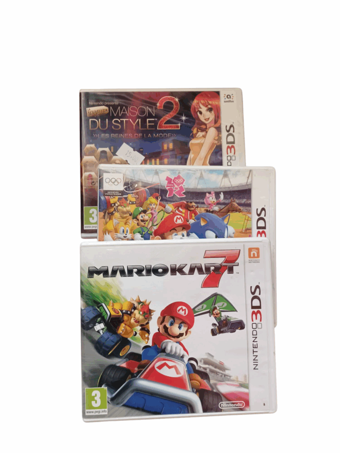 Console de jeux vidéo Nintendo 3DS - Rouge évasé 128 Go + chargeur + 3 jeux – Image 3