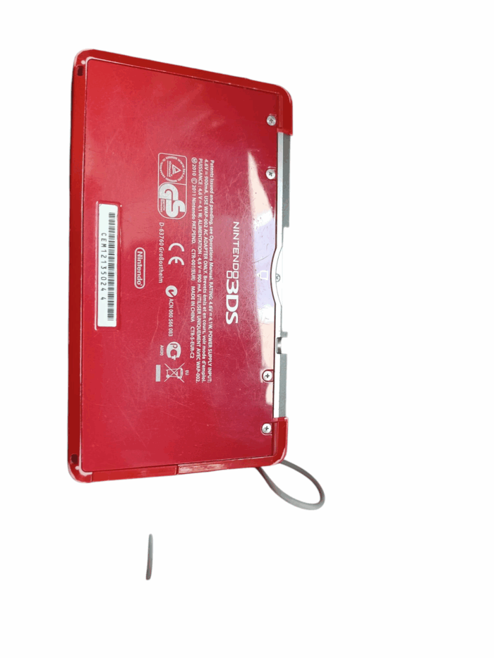 Console de jeux vidéo Nintendo 3DS - Rouge évasé 128 Go + chargeur + 3 jeux – Image 5