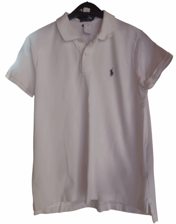 Polo Ralph Lauren, blanc taille M 100% coton,  friperie