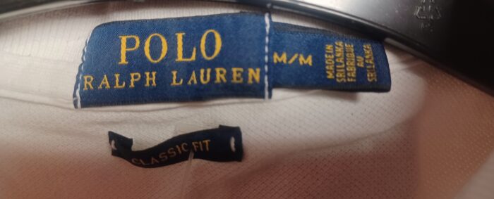 Polo Ralph Lauren, blanc taille M 100% coton,  friperie – Image 3