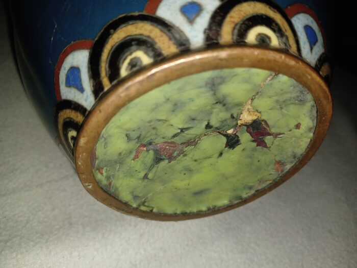 Beau vase japonais en émaux cloisonné d'époque fin XIXème/début XXème – Image 4
