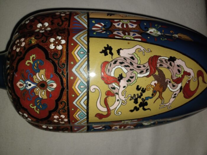 Beau vase japonais en émaux cloisonné d'époque fin XIXème/début XXème – Image 6