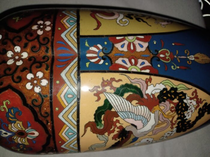 Beau vase japonais en émaux cloisonné d'époque fin XIXème/début XXème – Image 8