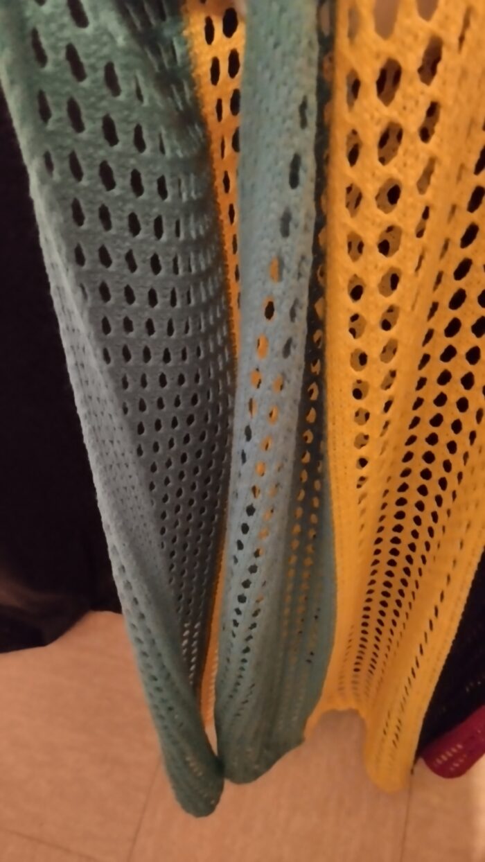 Robe de plage tricotée en crochet pour femme taille 3XL, XXXL multicolore- Robe de plage décontractée – Image 7