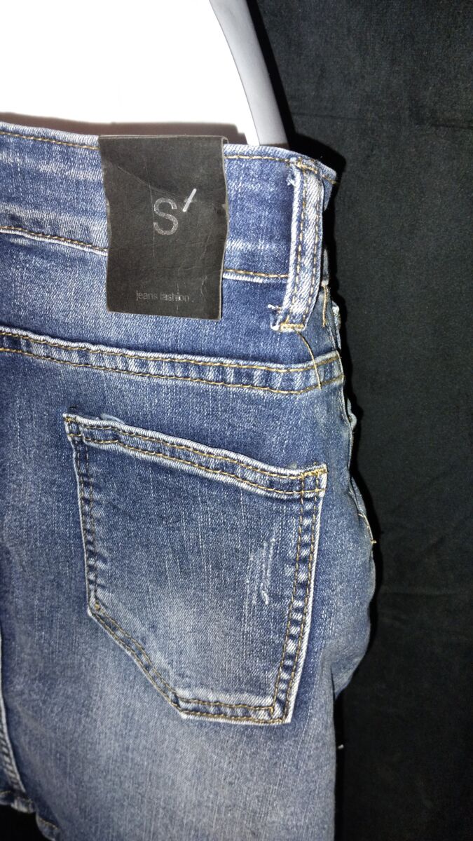 Jupe effet troué en jeans, denim taille S ou L, neuf avec étiquette, bleu, 3 Desy, Jeans Fashion – Image 6
