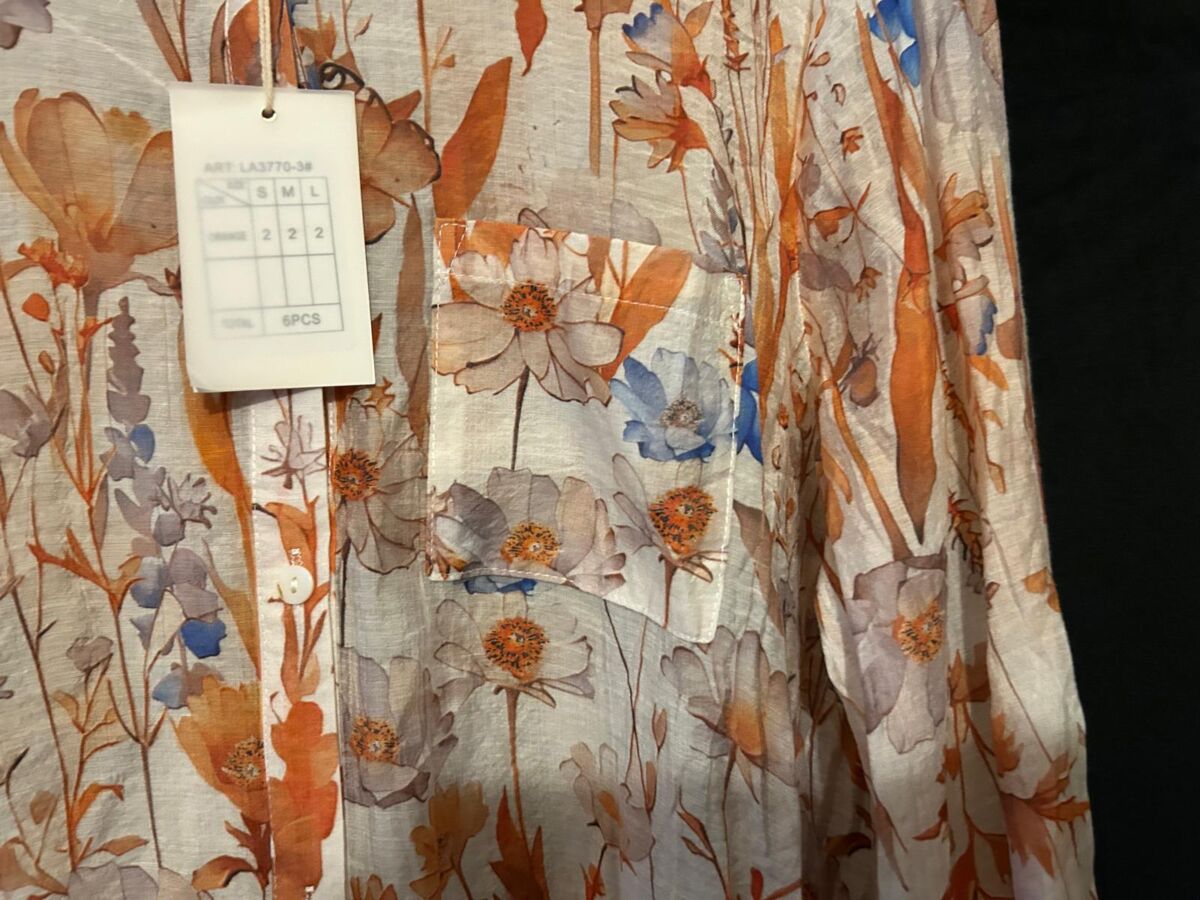 Chemise manches longues femme Lara, taille L neuf avec étiquette motif Floral – Image 2