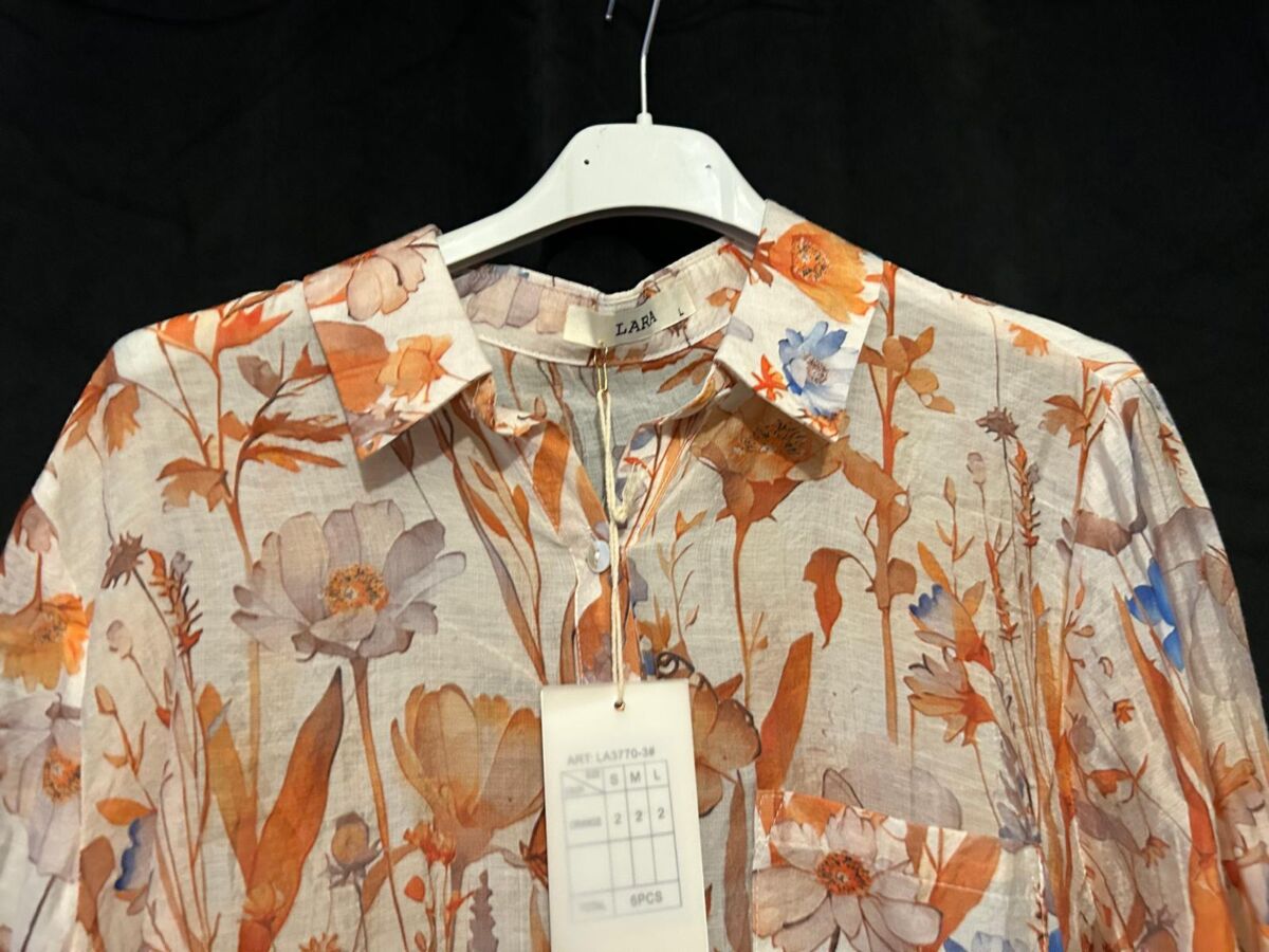 Chemise manches longues femme Lara, taille L neuf avec étiquette motif Floral – Image 3