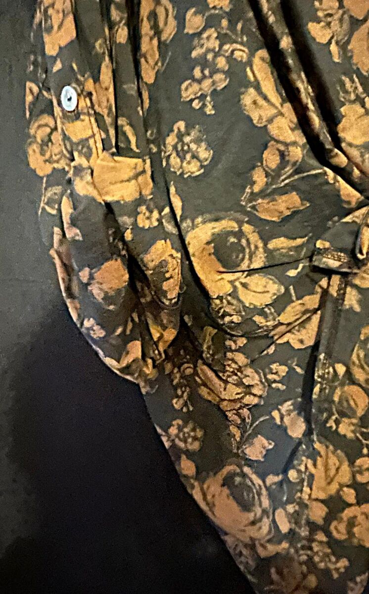 Chemise manches longues femme, Valeria Moda, taille unique neuf avec étiquette motifs Floral stylé – Image 3