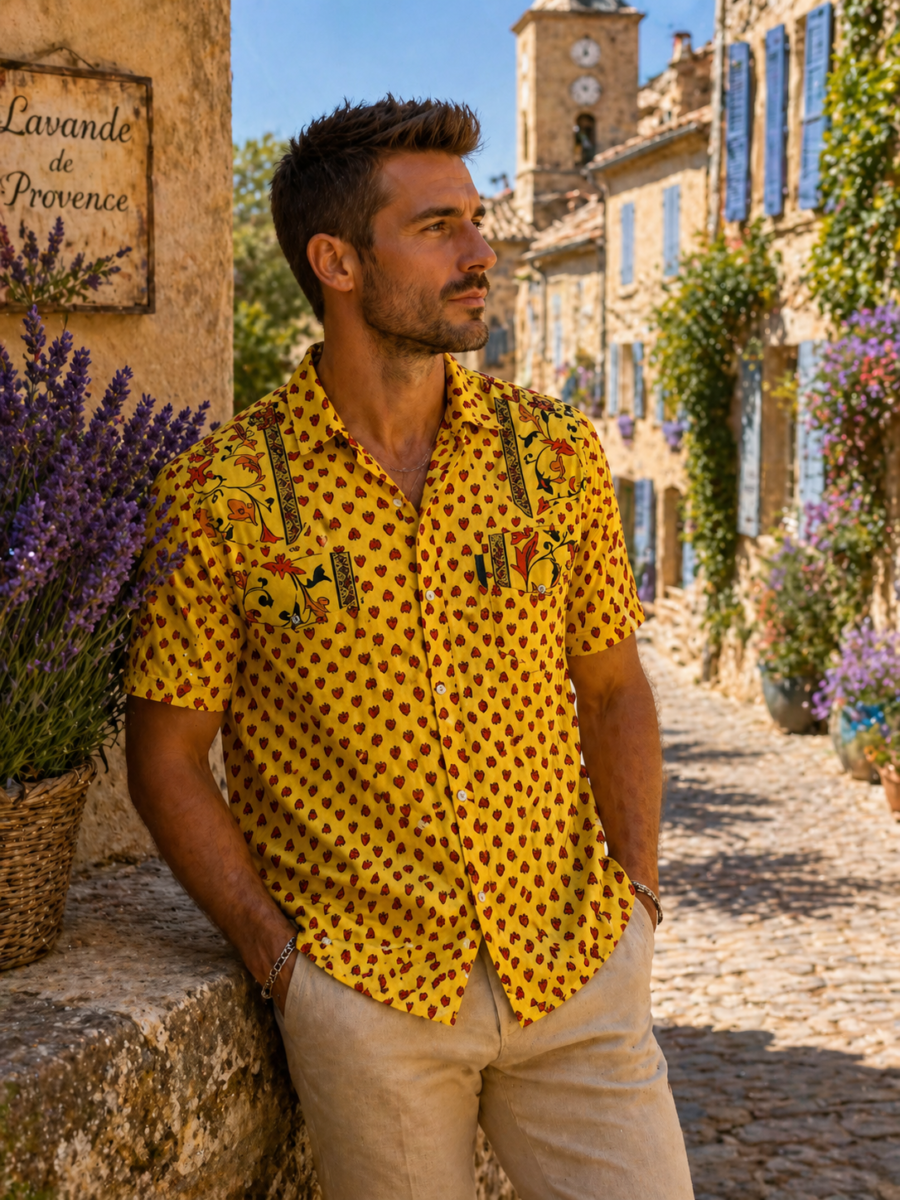 Chemise Provençale – L’Atelier Provençal Taille S d'occasion- Friperie