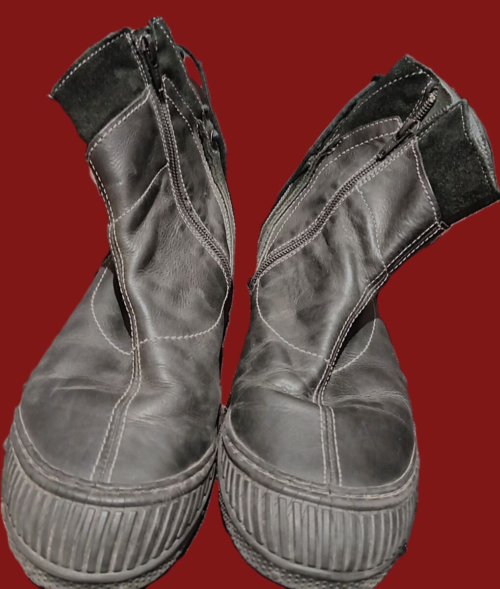 Bottines en cuir taille 38 d'occasion, noir, femme, Pataugas, friperie – Image 3