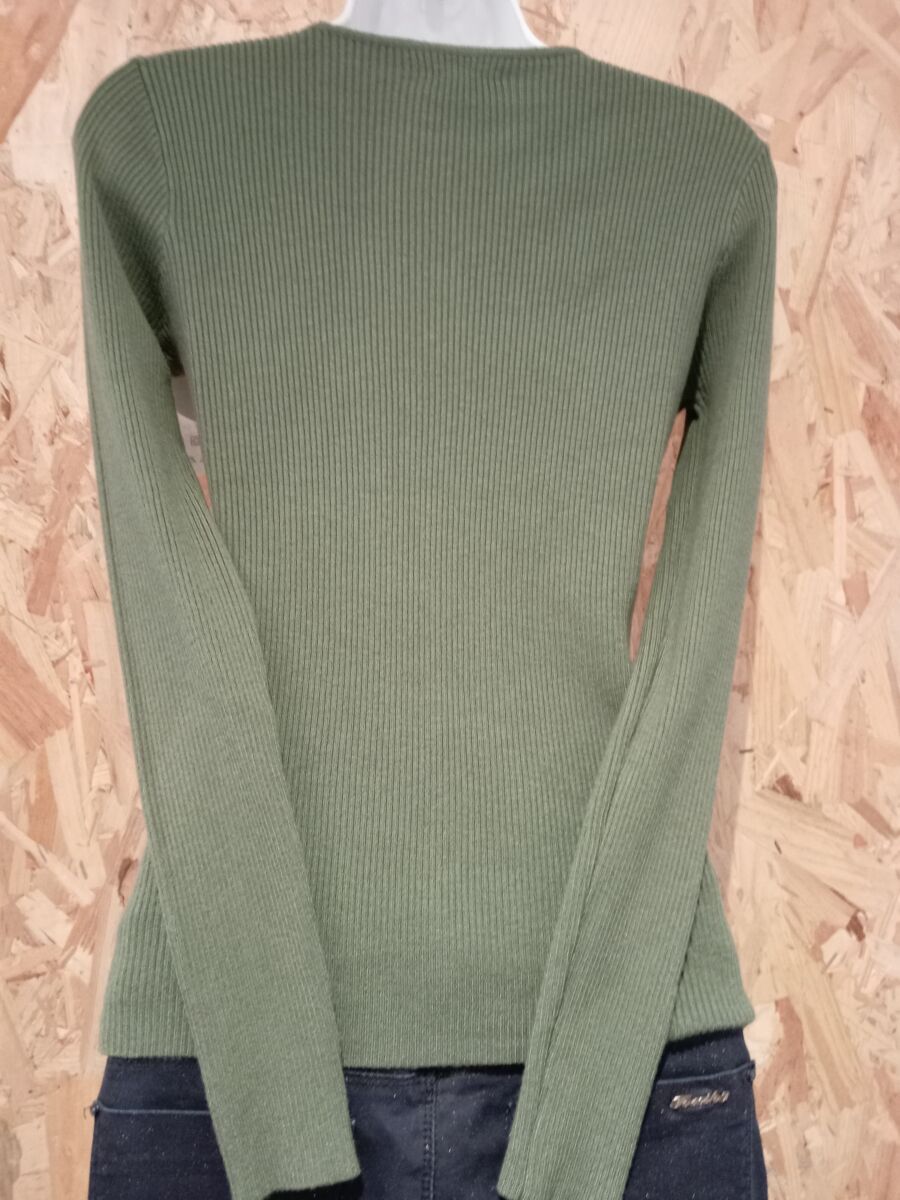 Pull fin et léger, femme, taille unique, neuf avec étiquette, New collection, marron ou vert – Image 5