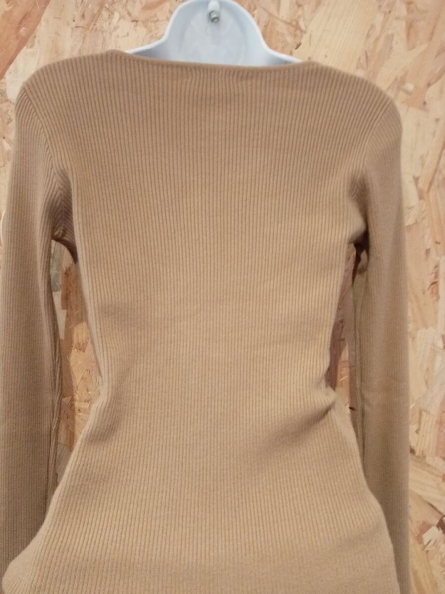 Pull fin et léger, femme, taille unique, neuf avec étiquette, New collection, marron ou vert – Image 8