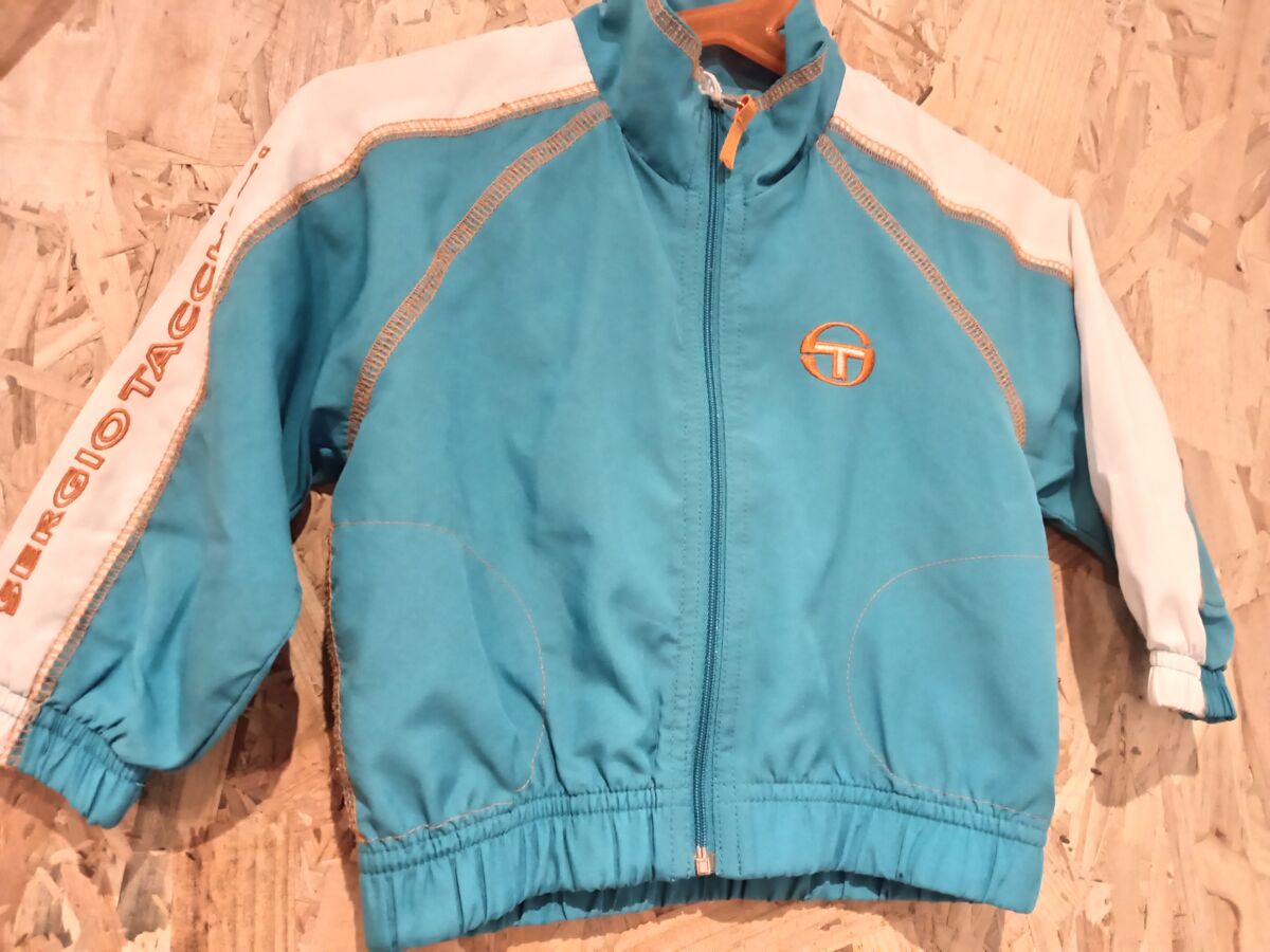 Veste de survêtement bébé, Sergio Tacchini Sport, taille 12 mois/74 cm (friperie)