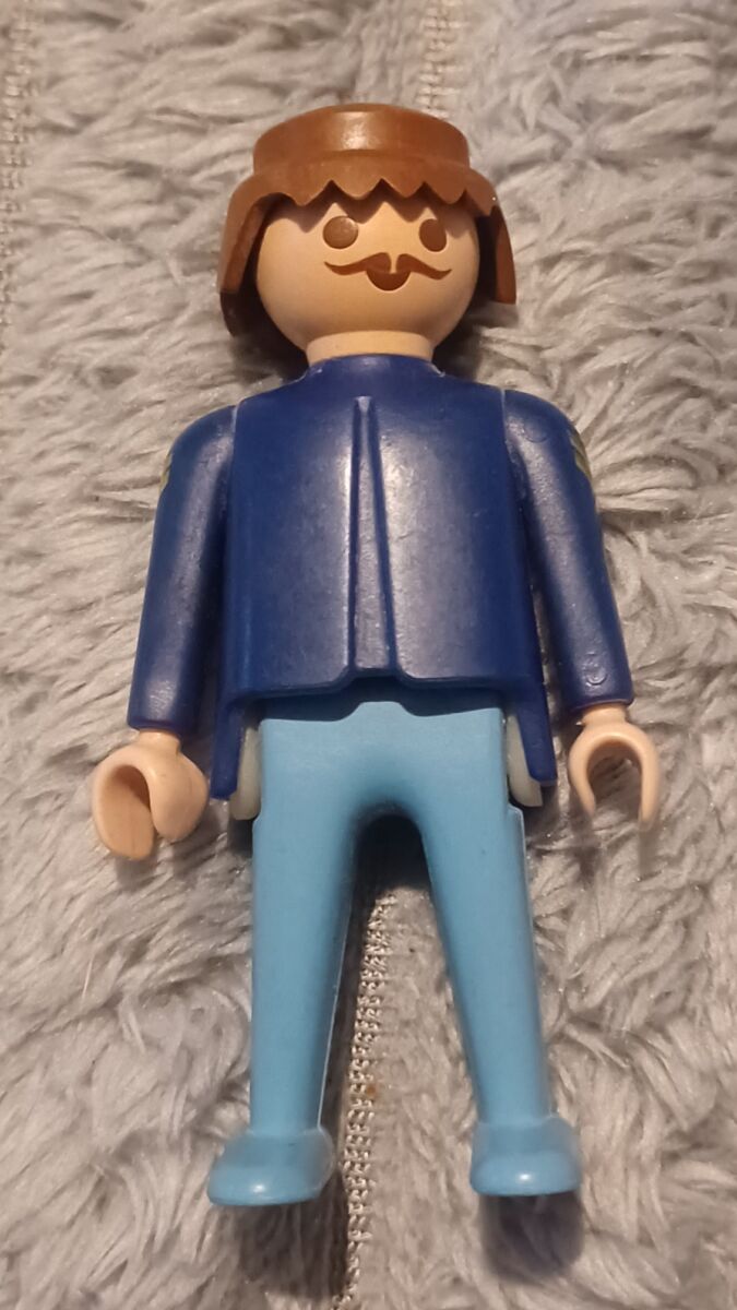 Playmobil Geobra 1974 - Personnage bleu Soldat sans la boite, vintage
